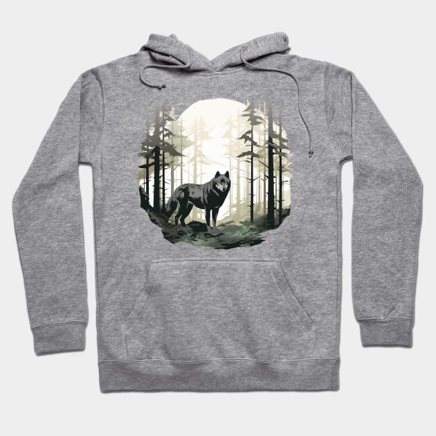 Watercolor Wolf Hoodie by zooleisurelife